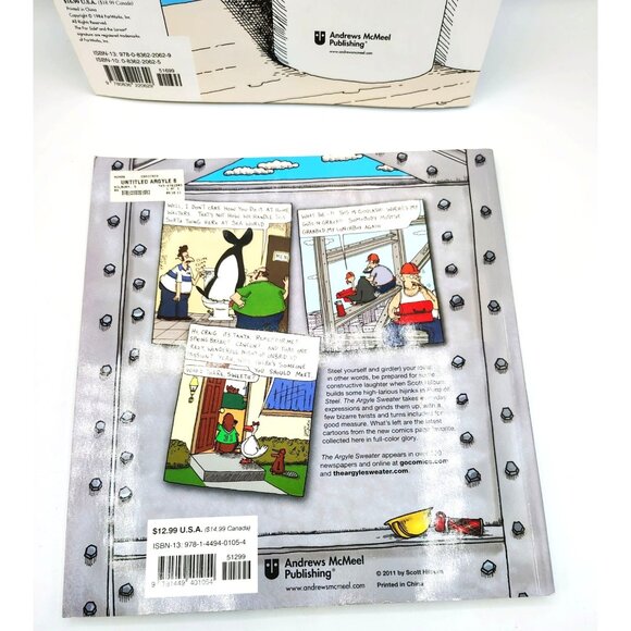 Far Side Gallery Puns of Steel Humor Comic Books Argyle Sweater Lot of 2 - Picture 9 of 14